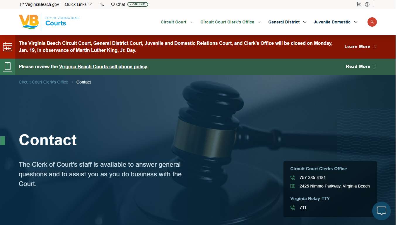 Contact | City of Virginia Beach